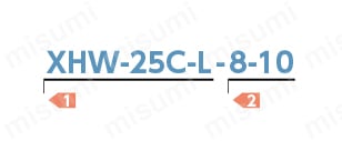 XHW-C／XHW-C-L フレキシブルカップリング ディスクタイプ 注文例2