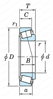 単列円すいころ軸受 外形図1