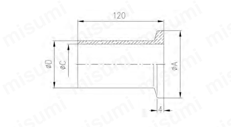 EVAC GlassTM ロングフランジ NW 10-63 | エバック | MISUMI(ミスミ)