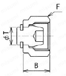 SUS316 ステンレス製ダブルフェルール継手 プラグ 外形図
