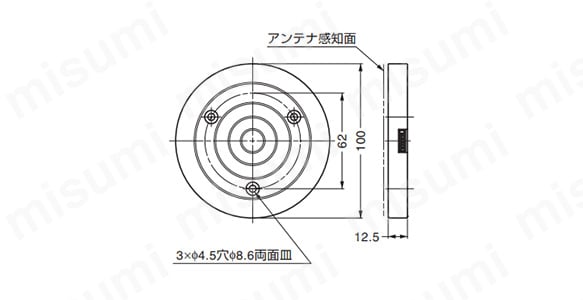 EXCELOCK アンテナユニット XL-EAU 外形図