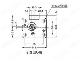 2650-22-DN-B | LAMP 面付シリンダー錠 2650型 | スガツネ工業