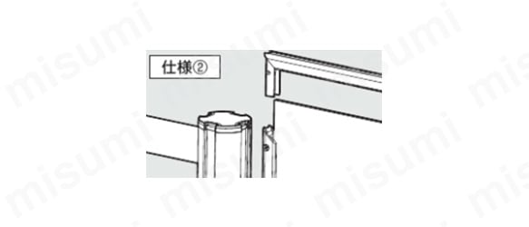仕様2.フレーム上部がねじ止め式のため、いたずらを防止できる。 （品番:50-SFP404H-SA-CL）