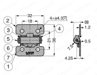LAMP トルクヒンジ HG-TS型 外形図01