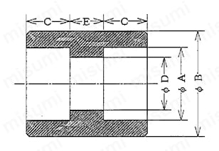 さし込み溶接形カップリング 外形図