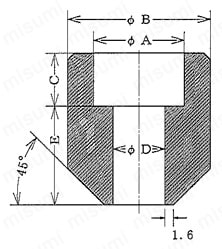 さし込み溶接形ボス（SWBH） 外形図