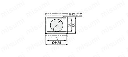 ケーブルキャリア－一般FA用シリーズ・収納物最大直径32MM－ 外形図03