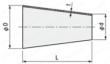 サニタリー管用継手 －溶接タイプ同心異径－ ［L31A］ 外形図
