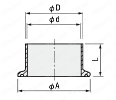 サニタリー管用継手 －溶接フェルール SMS規格－ 外形図