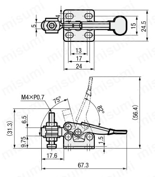 トグルクランプ -横押しハンドル- GH-20400 | GOOD HAND CLAMP トグルクランプ -横押しハンドル- GH-20400 | GOOD HAND CLAMP