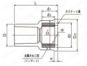 TS-IWS-20X13 | TS継手 給水栓用ソケット（A形・インサート付） TS IWS | アロン化成 | MISUMI(ミスミ)