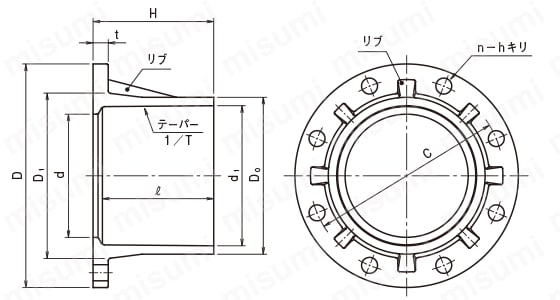 TSF1H5 エスロン 塩ビ製TSフランジ5K仕様 セキスイ 呼び径100A