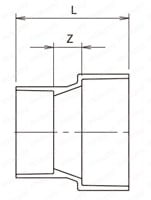 DV継手 インクリーザー DV IN 外形図