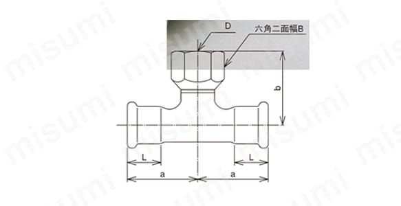 水栓チーの寸法図