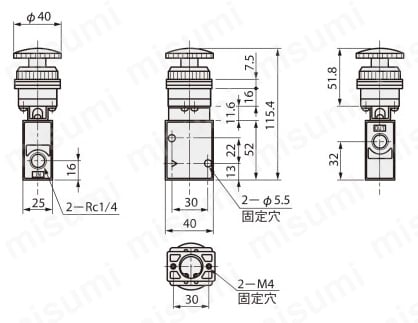 手動弁 VLM20シリーズ インターロックボタンタイプ | CHELIC 手動弁 VLM20シリーズ インターロックボタンタイプ | CHELIC