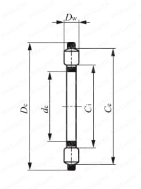 スラストローラベアリング 外形図02