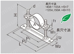 レベルバンド LBS スーパーS KPNレベルバンド 外形図