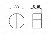 パイプフレーム用プラスチックジョイント PJ-402 外形図01