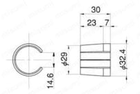 パイプフレーム用プラスチックジョイント PJ-509 外形図01