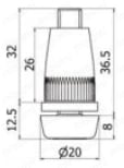 ユニプラスリム（Φ19）用アジャスタ―ボルトセットA VJB-420 外形図
