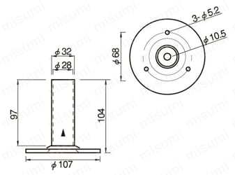パイプフレーム用固定接続用部品 JB-202　外形図2
