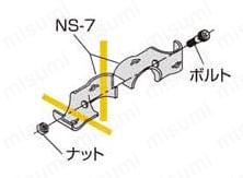 パイプフレーム用メタルジョイントセット品 NSJ-6シリーズ　セット内容品関連画像