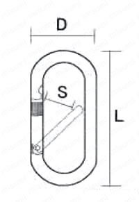 カラビナ（鉄） 外形図01
