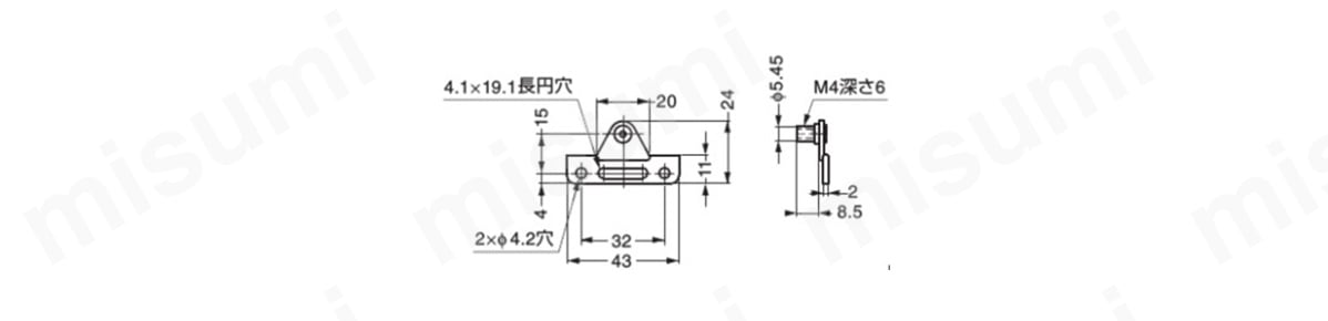 LAMP　ラプコンステー　SLS-ELAN型 外形図