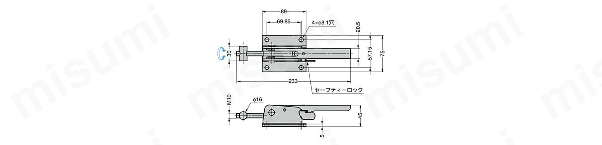 ステンレス鋼製ウルトラファスナー 掛け代調節機能付 44-4292SS スガツネ工業 MISUMI(ミスミ)