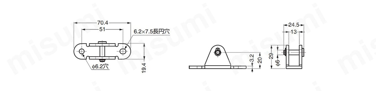 ブラケット 023189 外形図01
