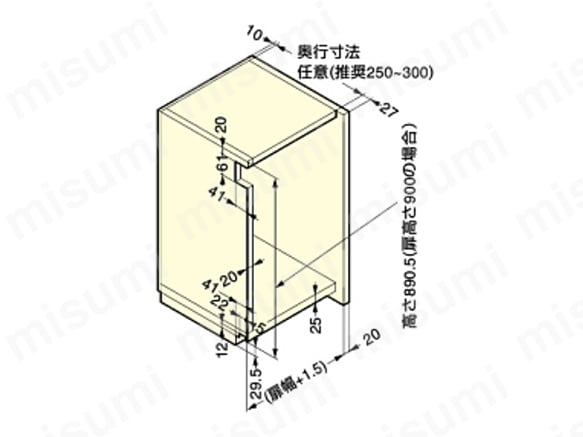 キャビネット加工図