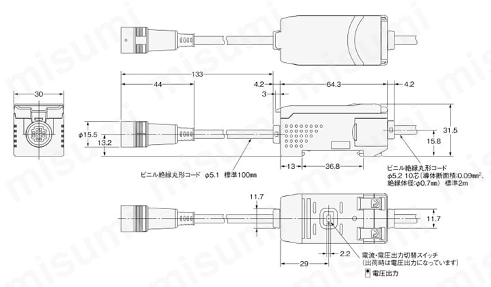 型番 スマートセンサ レーザタイプ ZX-L オムロン MISUMI(ミスミ)