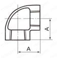 ねじ込み式PL継手 エルボ（L） 外形図