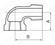 ねじ込み式PL継手 ストリートエルボ（縁付）（SL） 外形図