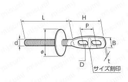 N-010408-L100-D9X12 | 立配管金具・取付足 ステンターボ羽子板 | 日栄