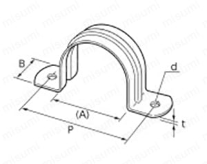 ステンサドルバンド Alt;外形図01