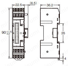 温度調節器（デジタル調節計）（22.5mm幅DINレール取付タイプ） E5DC