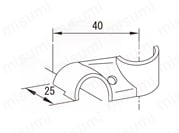 メタルジョイント単品 G-6S 外形図