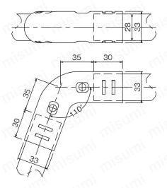 メタルジョイント単品　G-110S 外形図
