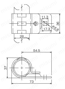 メタルジョイント単品　G-25BS 外形図