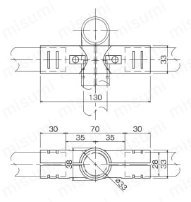 メタルジョイント単品　G-34S 外形図