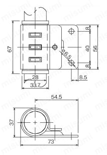 メタルジョイント単品　G-35AS 外形図