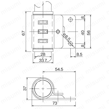 メタルジョイント単品　G-35BS 外形図01