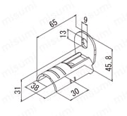 メタルジョイント単品 G-104 外形図01