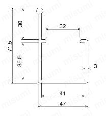 プラスティックアングル他 ワークガイド RG-40C-3外形図