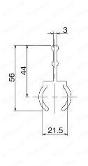 プラスティックアングル他 ワークガイド SG-28A-3外形図