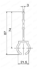 プラスティックアングル他 ワークガイド SG-2860A-3外形図