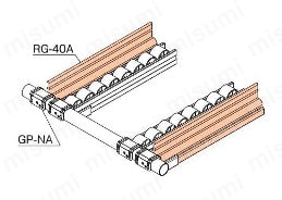 プラスティックアングル他 ワークガイド RG-40A使用例（GP-NAは別売）