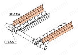 プラスティックアングル他 ワークガイド SG-28A-3使用例（GP-ANは別売）
