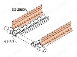 プラスティックアングル他 ワークガイド SG-2860A-3使用例（GS-ANは別売）